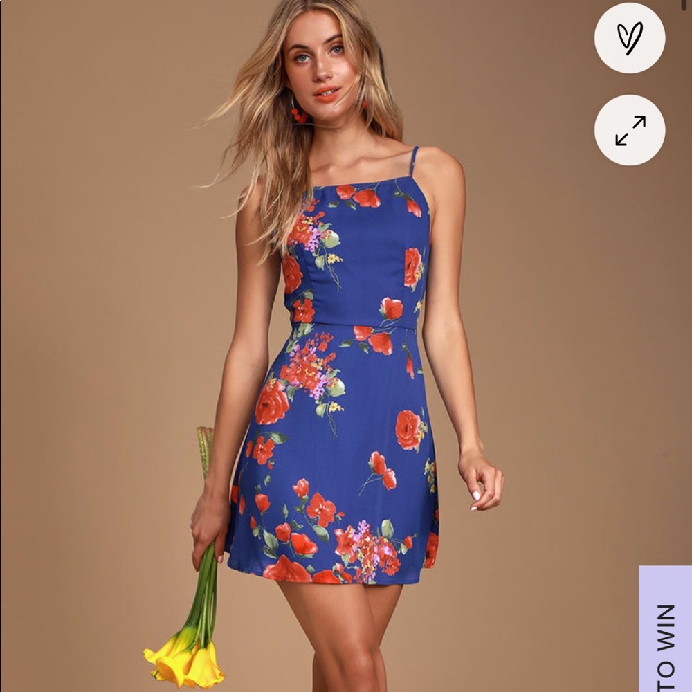 Lulus high neck floral dress